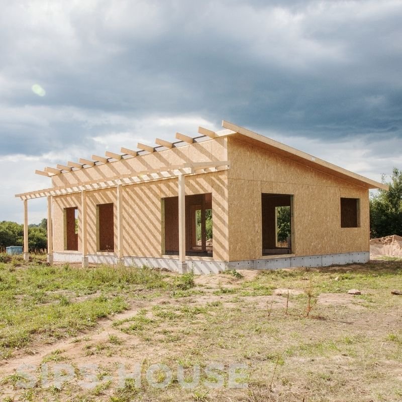 LEMON prefabricated SIPs house kit with exposed structural panels