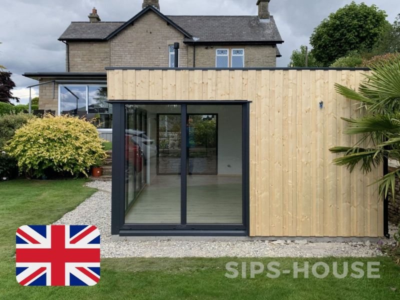 SIPS garden office exterior in the UK