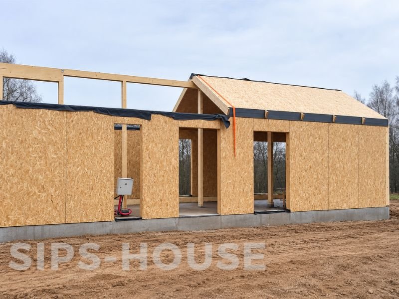 LIME SIPS house structural kit assembly on site