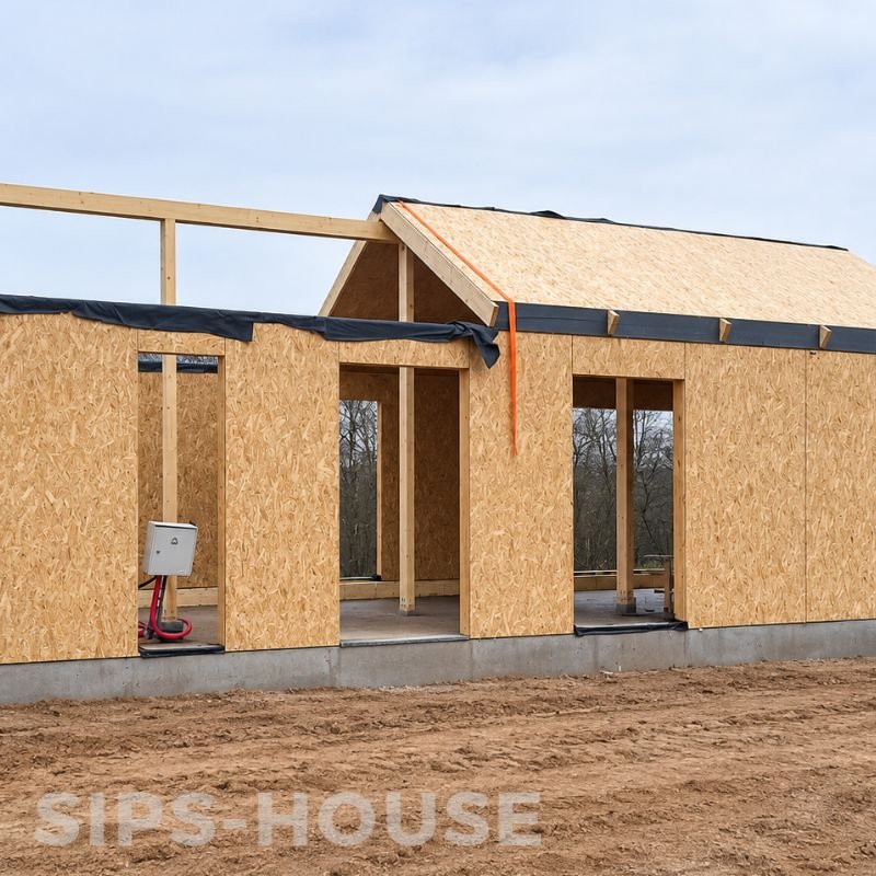 SIPS house structural kit assembly on site product LIME SIPS SHELL