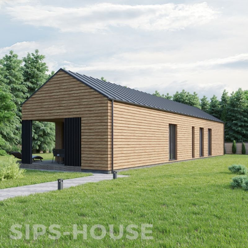 LIME SIPS house featuring Thermowood exterior sips-house.com
